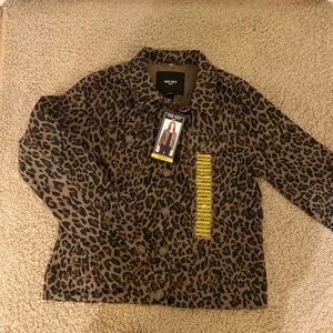 Nine West leopard print jean jacket